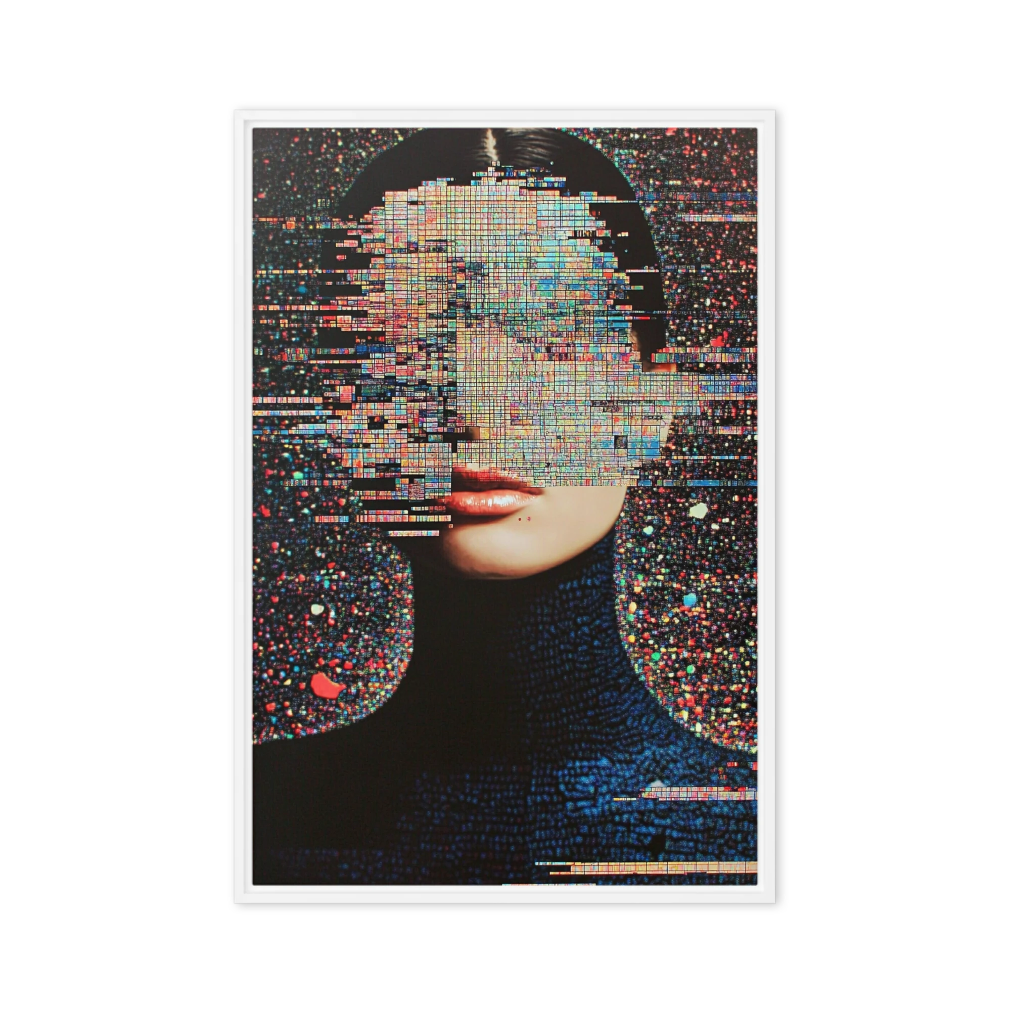 Abstract Digital Portrait with Fragmented Face