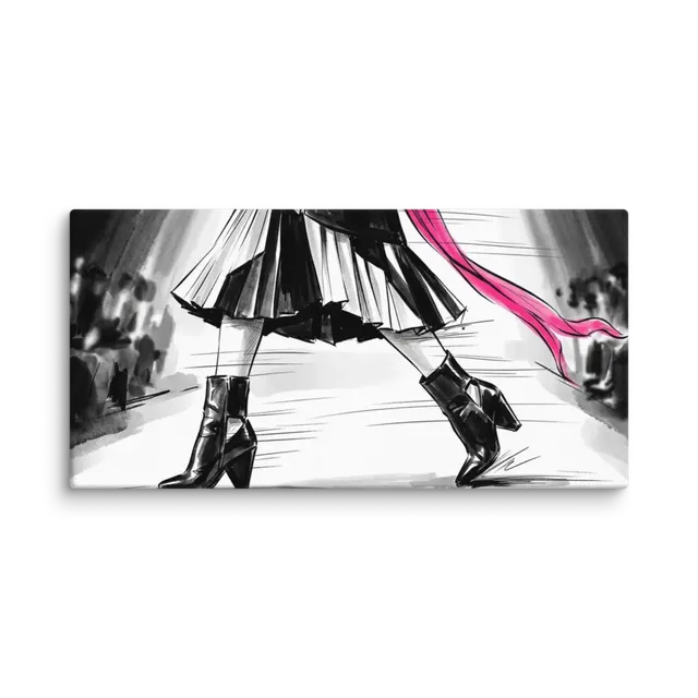 Runway Strut in Pink | Art Print