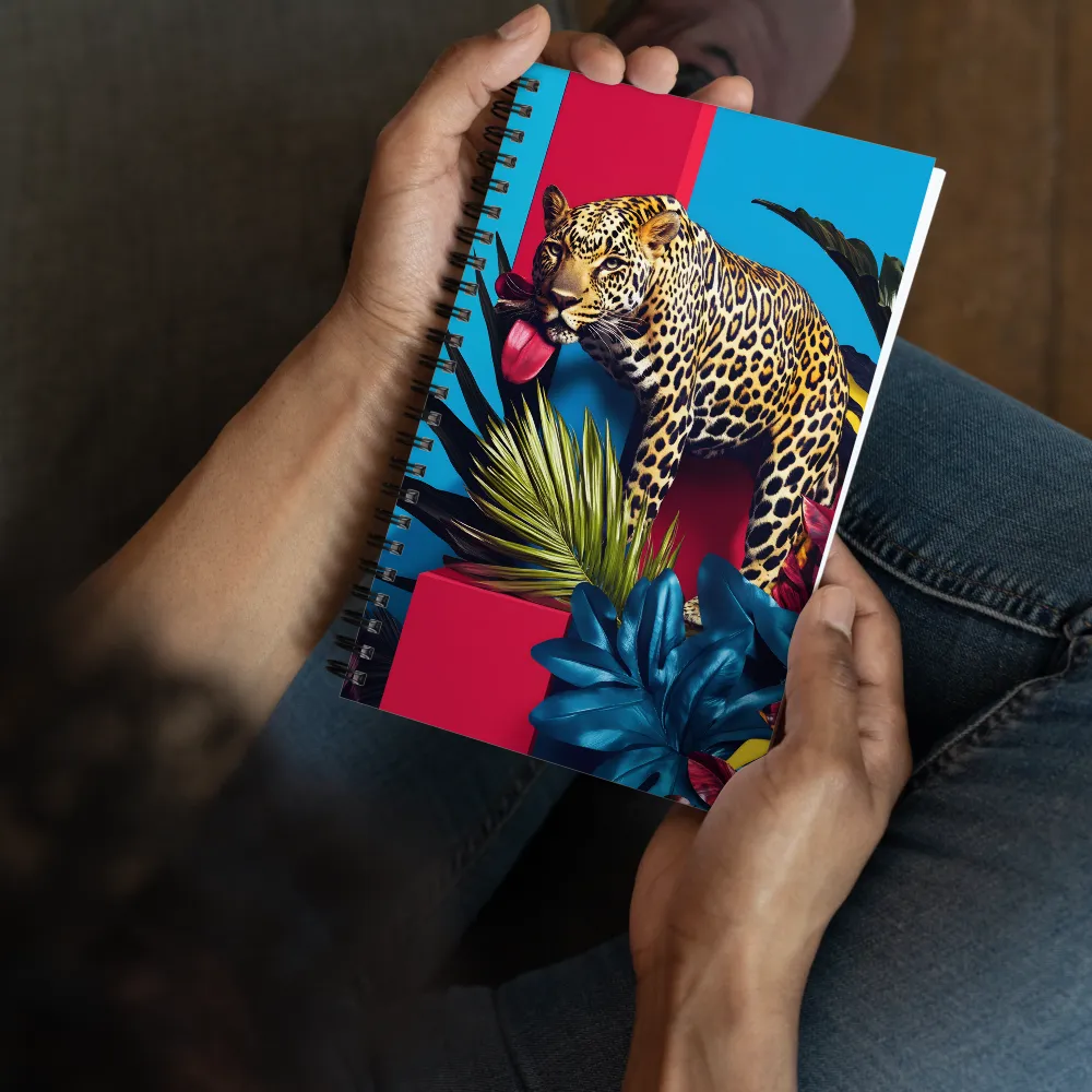 Playful Leopard in Vibrant Paradise