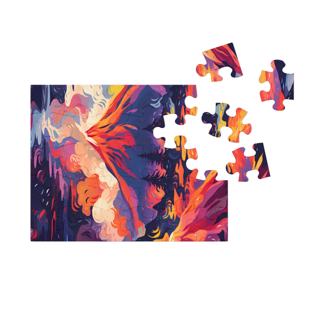 Vibrant Volcanic Fantasy 
 Jigsaw Puzzle in Tin Box