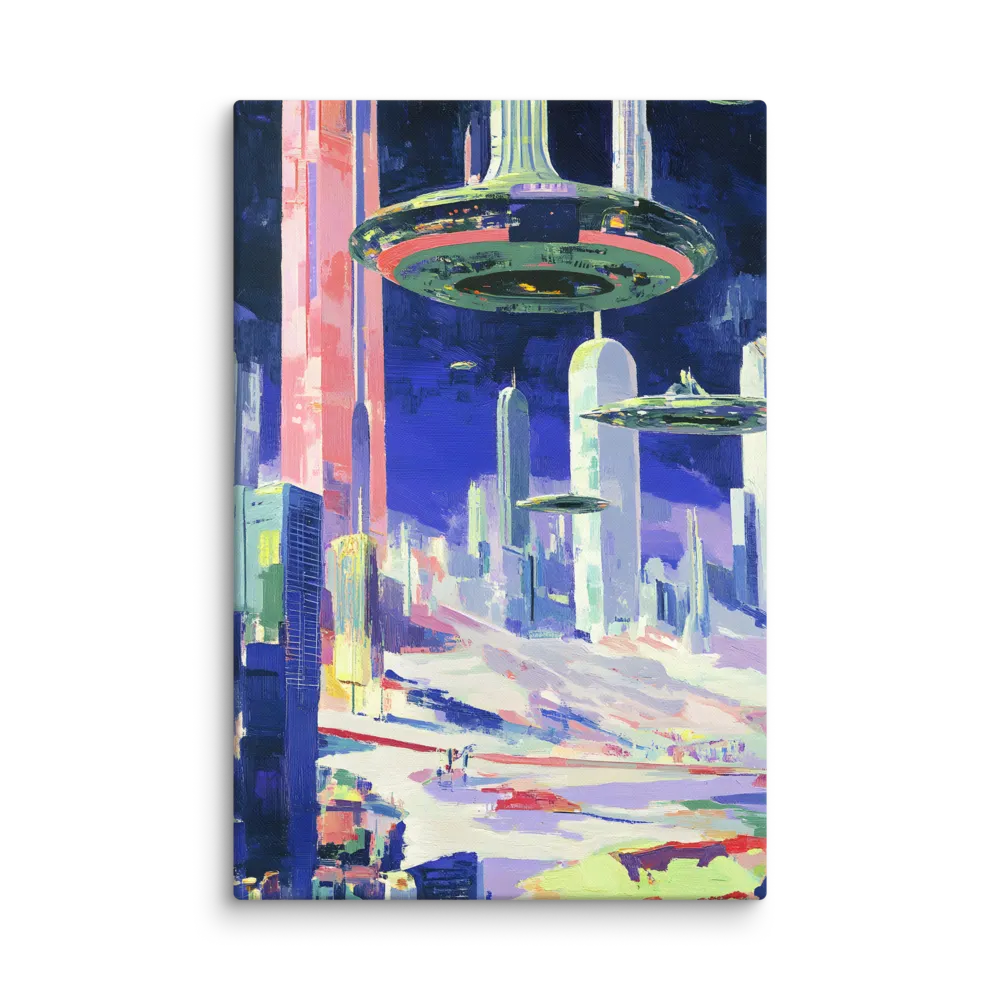 Neo-Futuristic Metropolis 
 Canvas | 20″x 30″