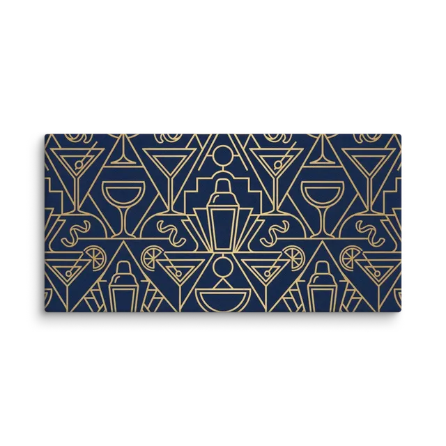 Golden Art Deco Cocktails | Art Print