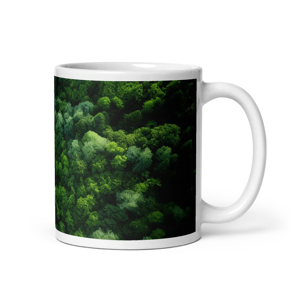 Winding Forest Road 
 Mug with Green inside | 11 oz