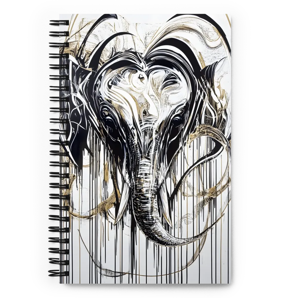 Abstract Elephant Portrait 
 Spiral Notebook | 140 pages