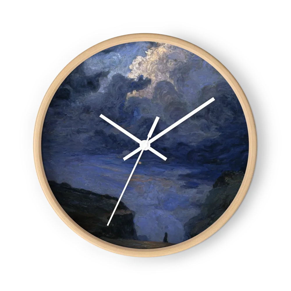 Einsamkeit unter wirbelnden Wolken | Wanduhr