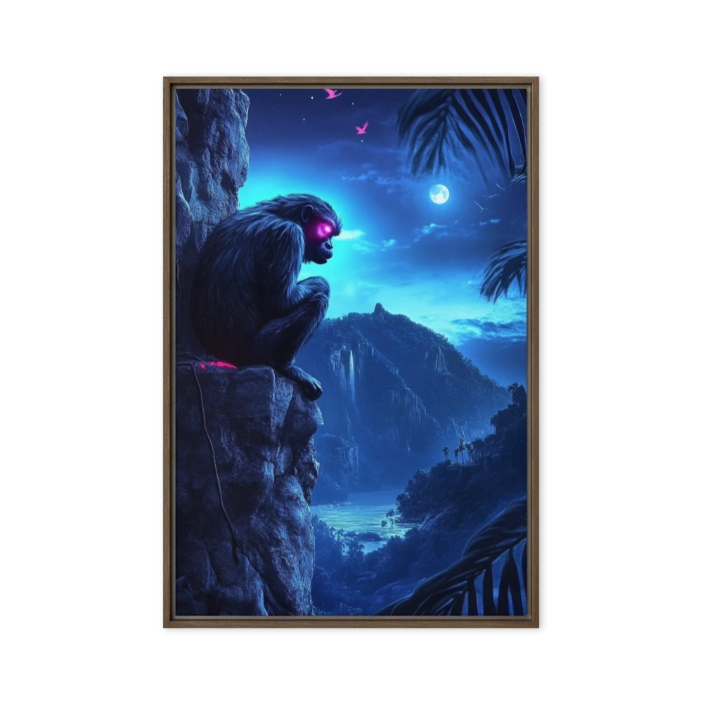 Surreal Monkey at Night