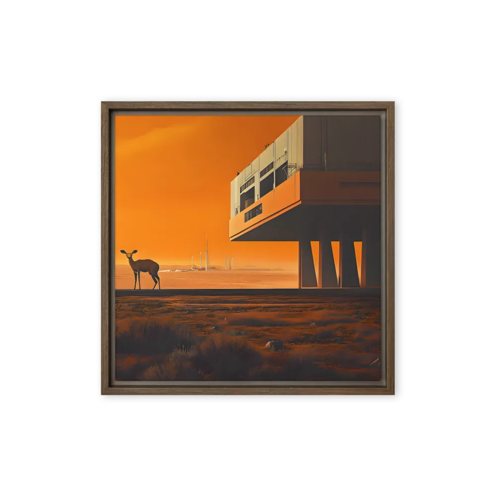 Silent Sentinel of the Red Sands 
 Canvas with Black Frame