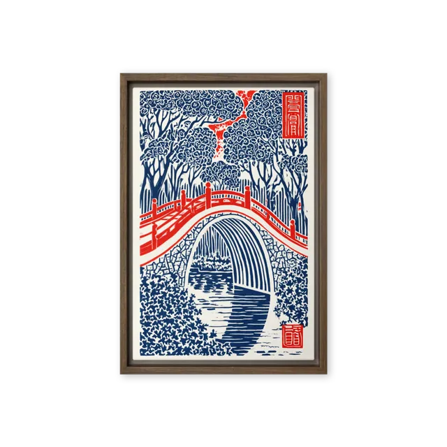 The Red Arched Bridge | Art Print