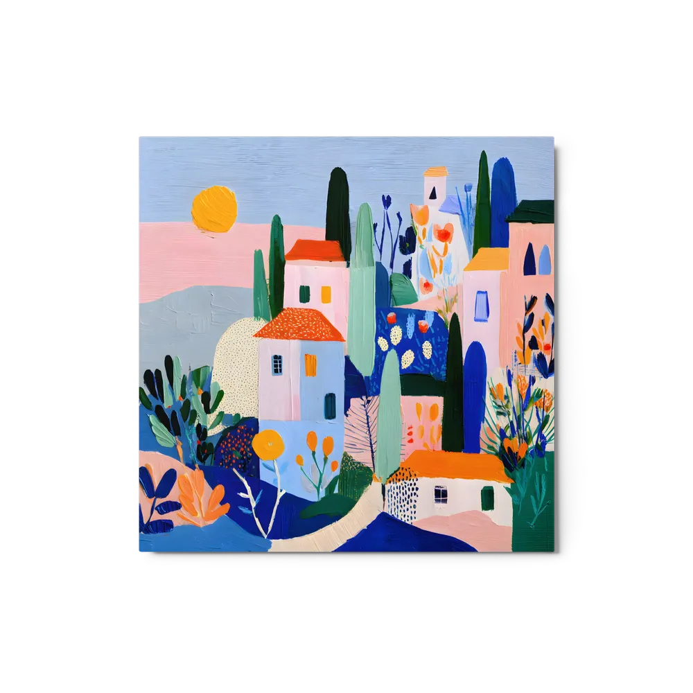 Colorful Village Landscape | Art Print