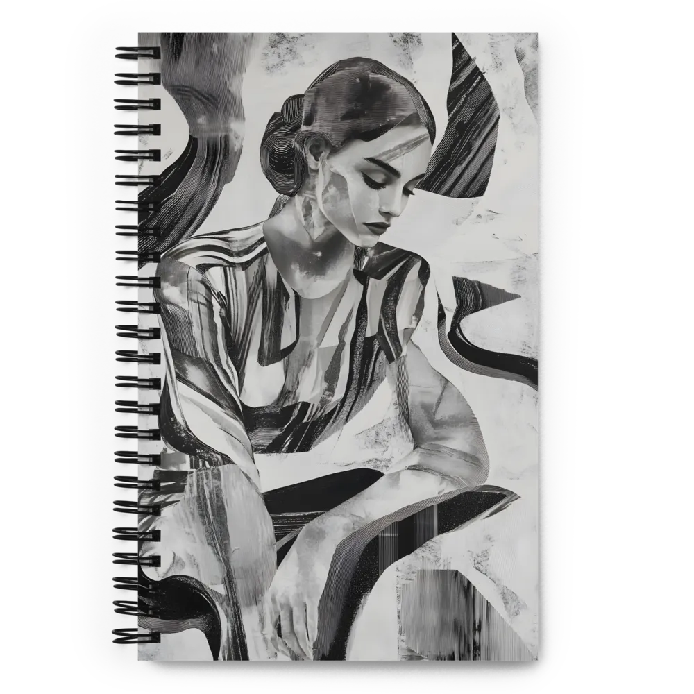 Contemplative Monochrome Portrait 
 Spiral Notebook | 140 pages
