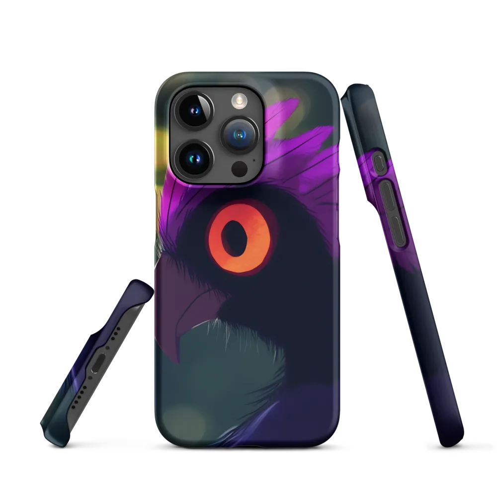 Purple Feathered Bird Illustration | Phone Case