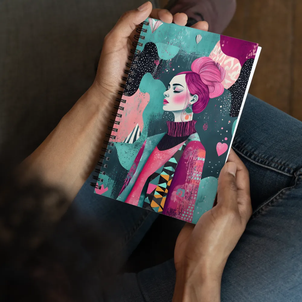 Serene Magenta Profile 
 Spiral Notebook | 140 pages