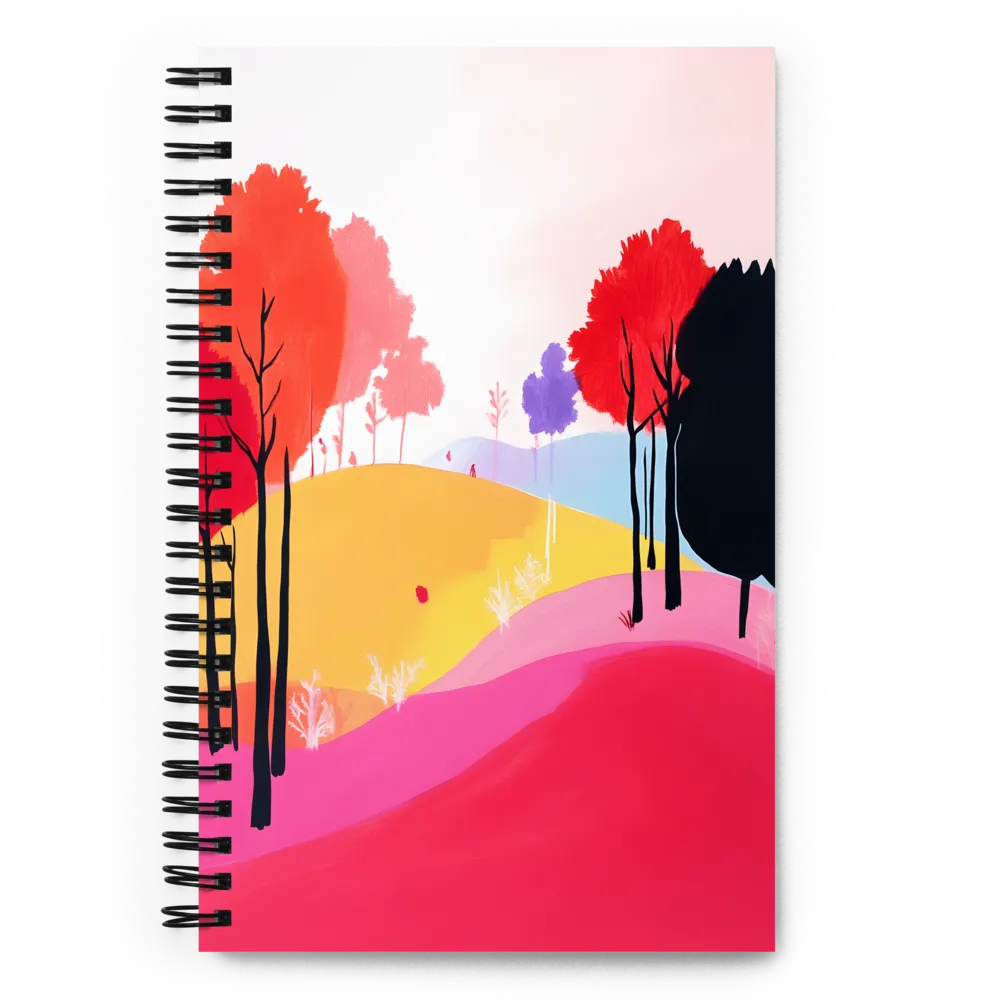 Colorful Abstract Landscape 
 Spiral Notebook | 140 pages
