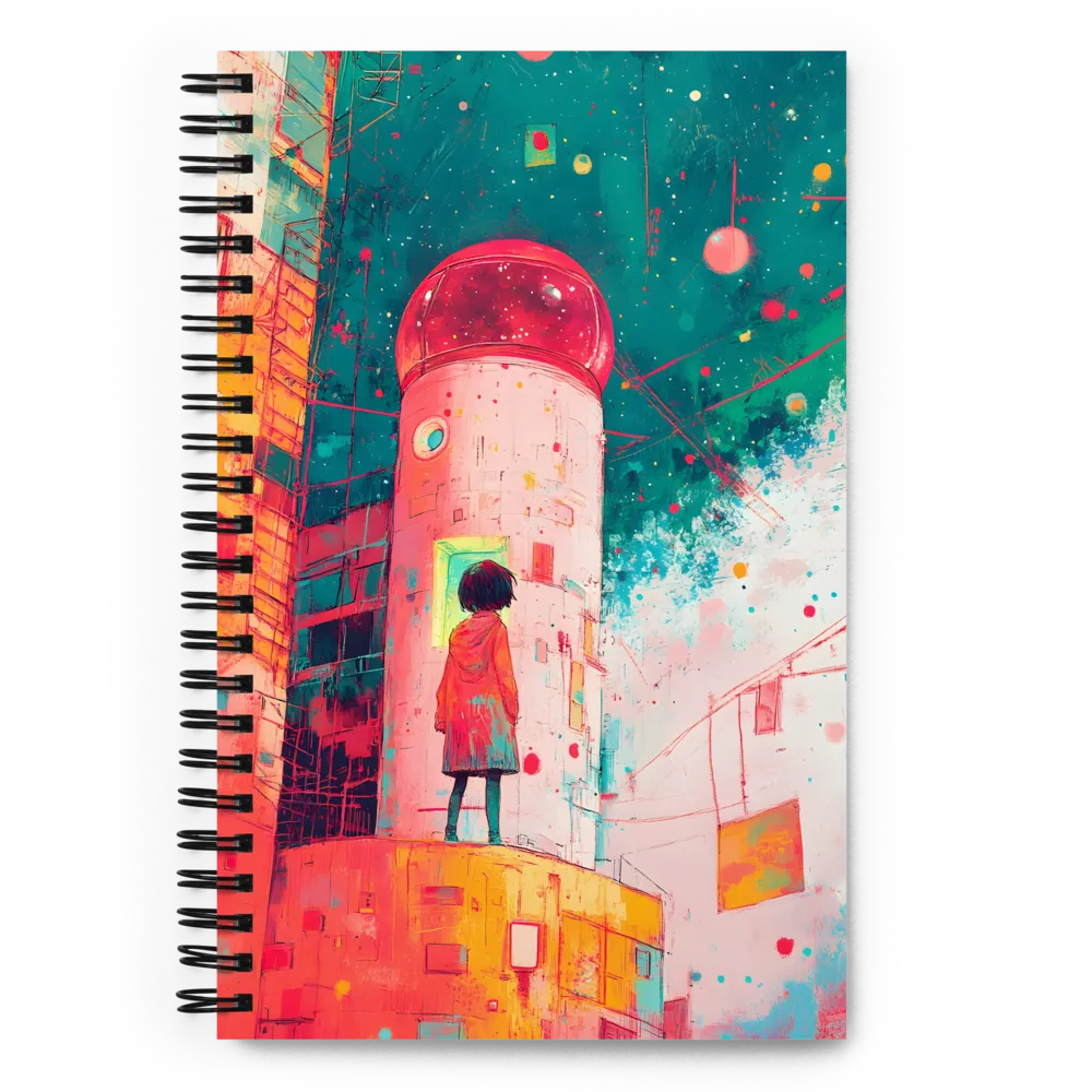Gaze Towards the Cosmic City 
 Spiral Notebook | 140 pages