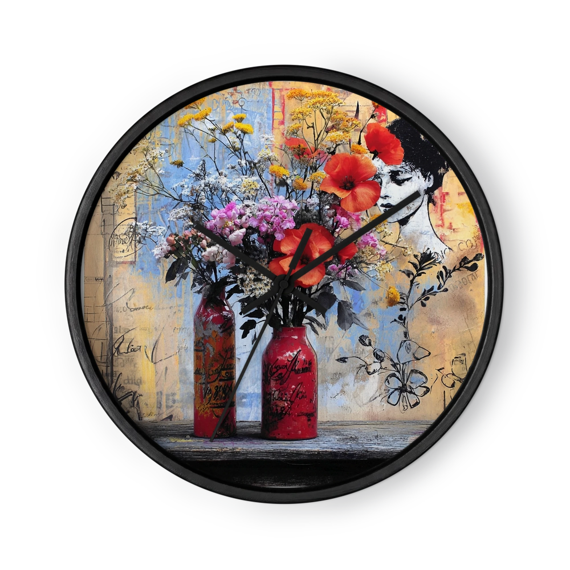 Poppies and Vintage Portrait