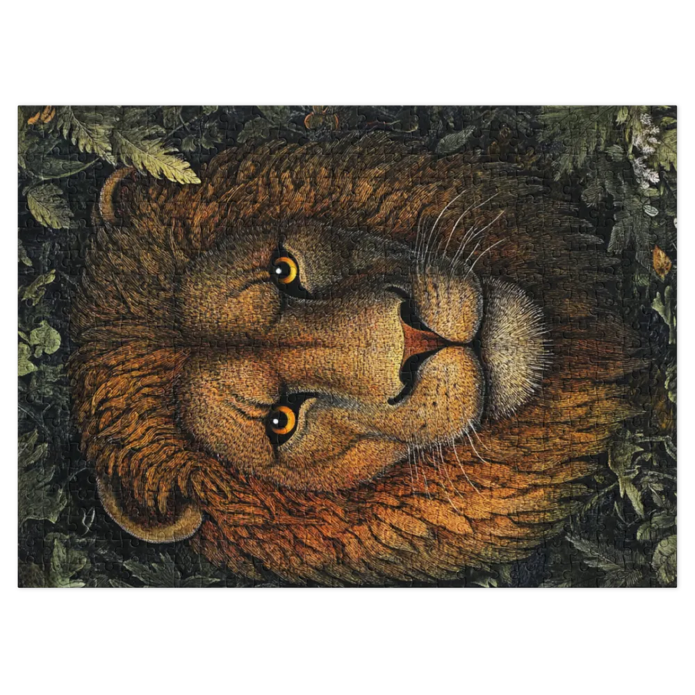 Olhar do Rei da Selva 
 Puzzle em caixa de metal
