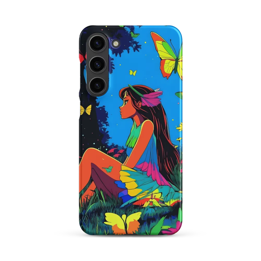 Girl Surrounded by Butterflies | Phone Case