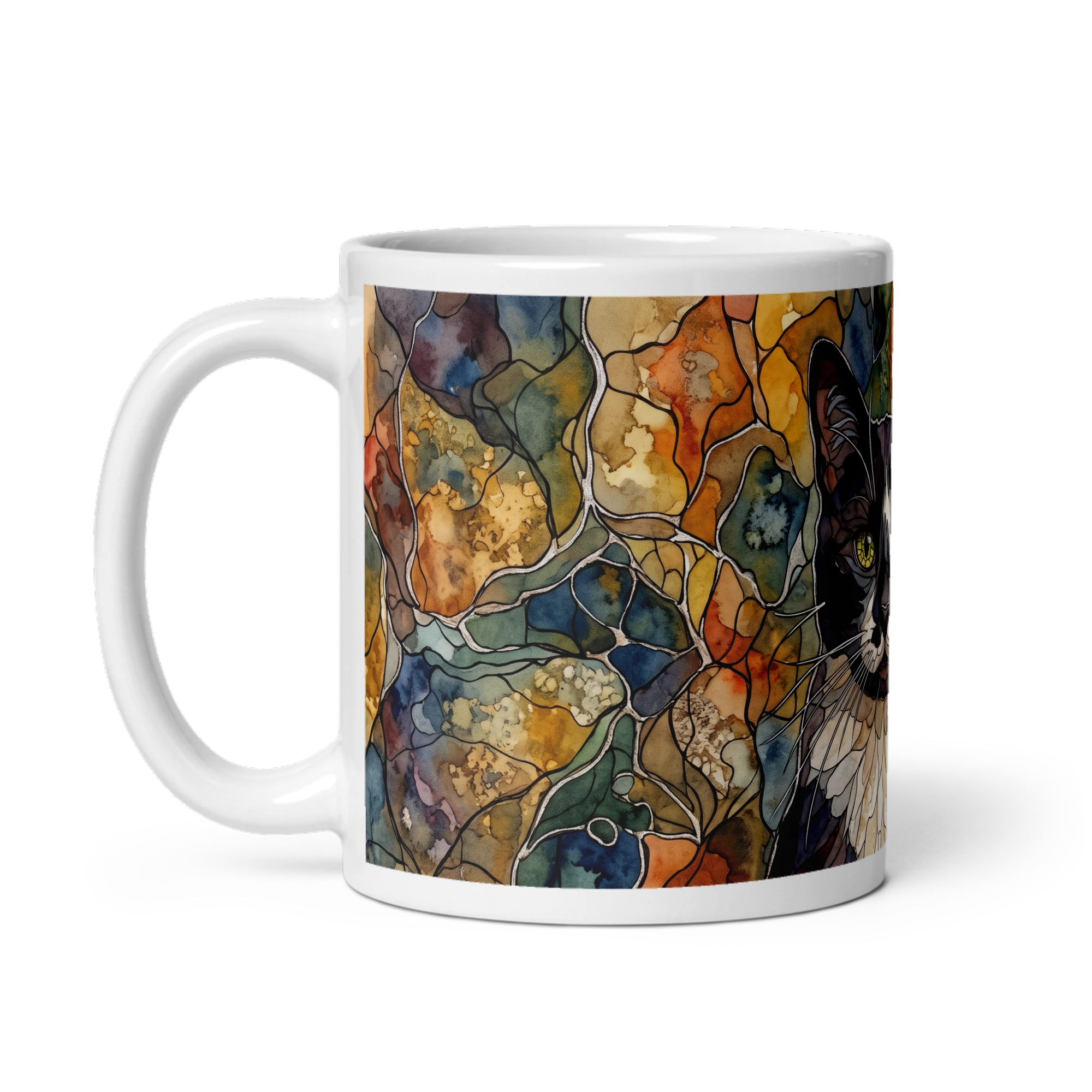 Pet Portrait Mug — Stained Glass
