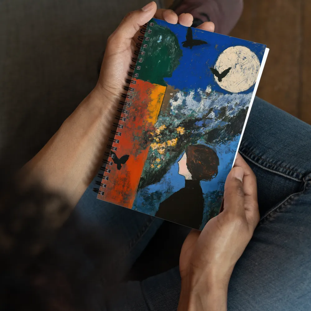 Moonlit Contemplation 
 Spiral Notebook | 140 pages