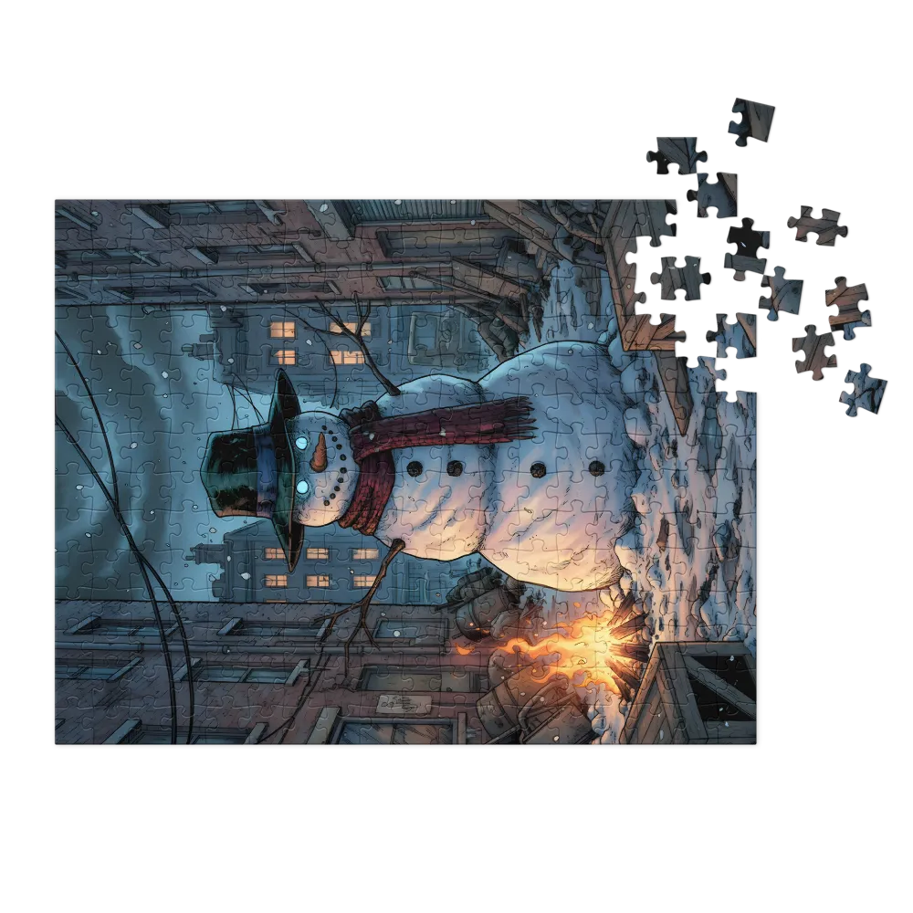 The Watchful Snowman | Jigsaw Puzzles