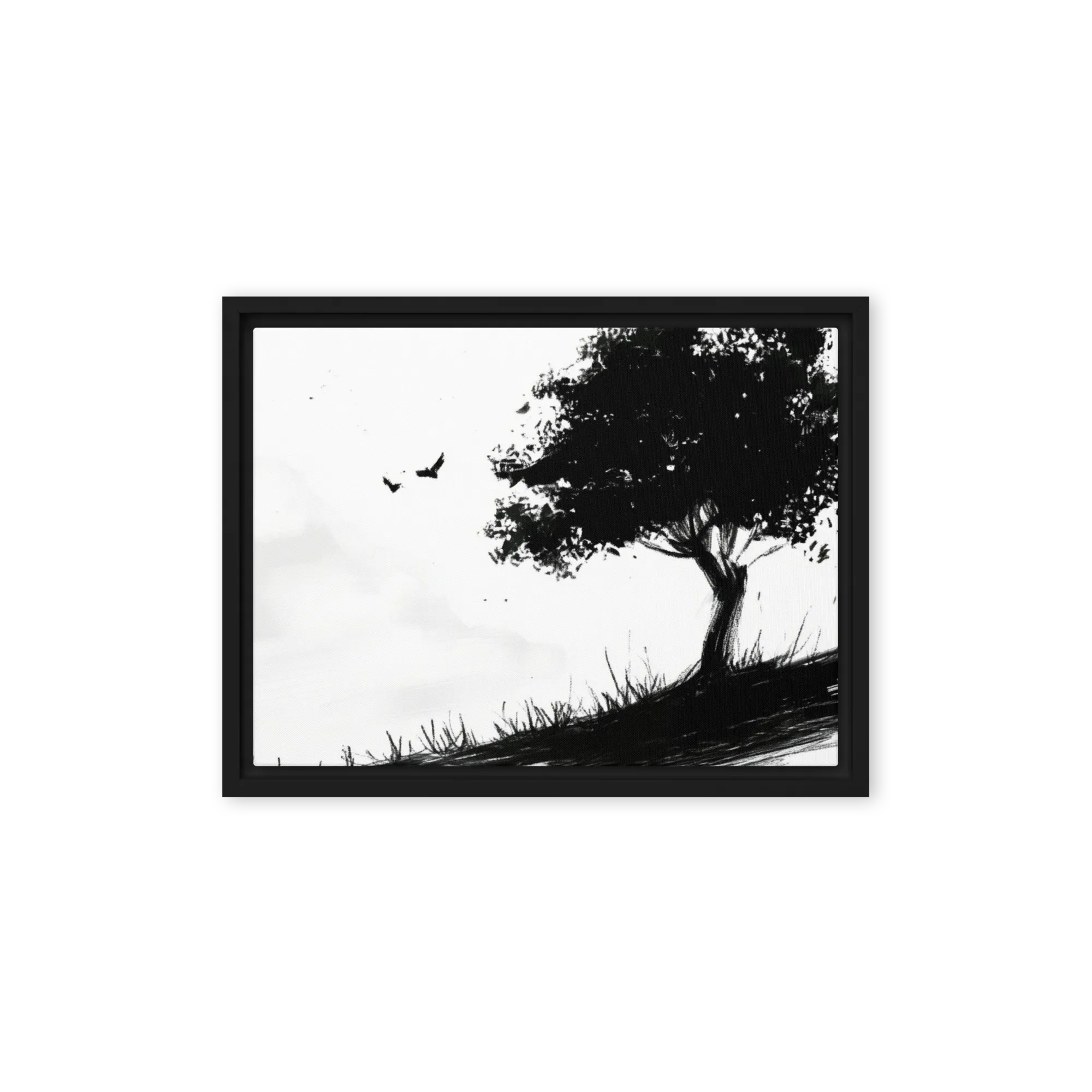 The Solitary Tree 
 Poster with Black Frame | 16″x 20″