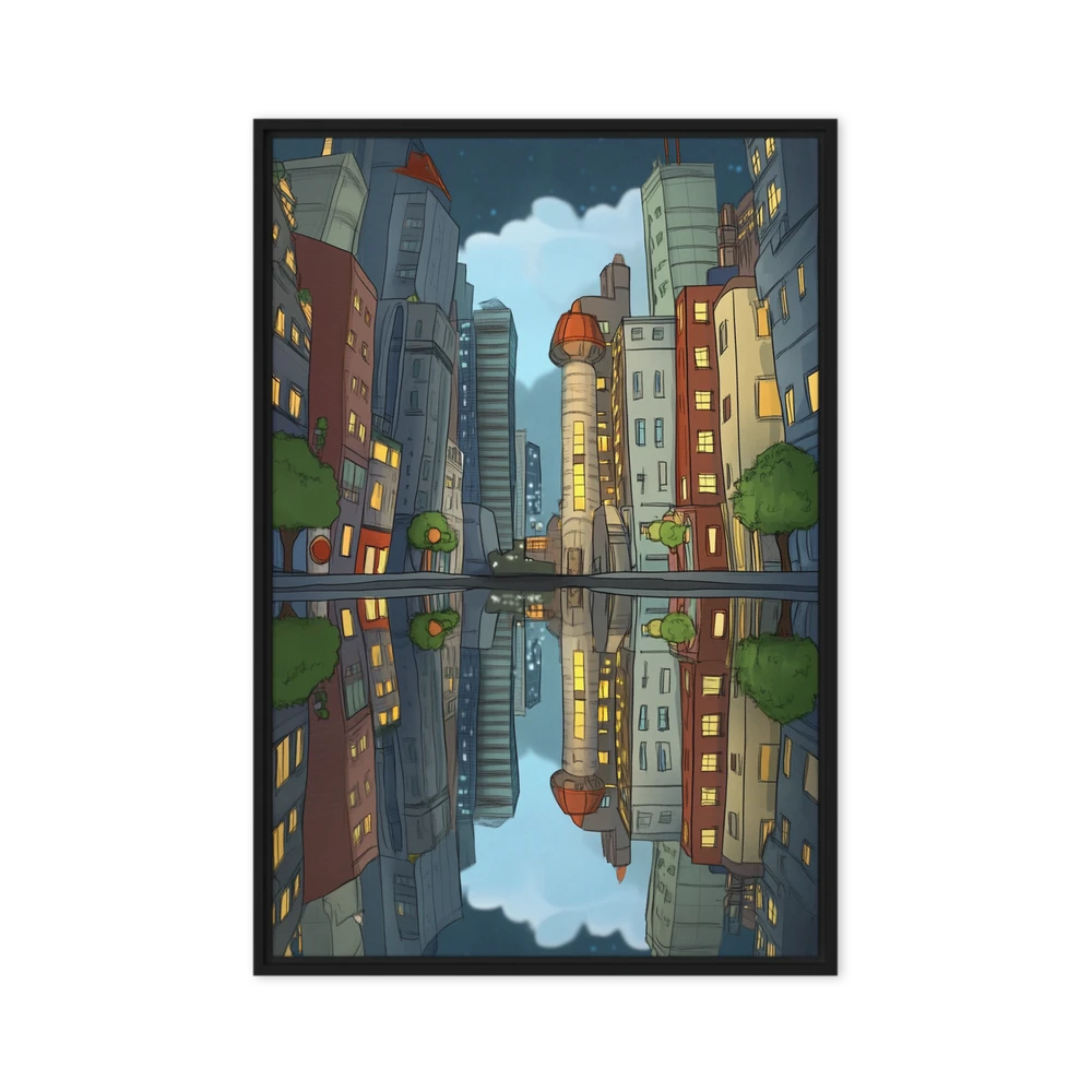 Urban Reflection at Night | Art Print