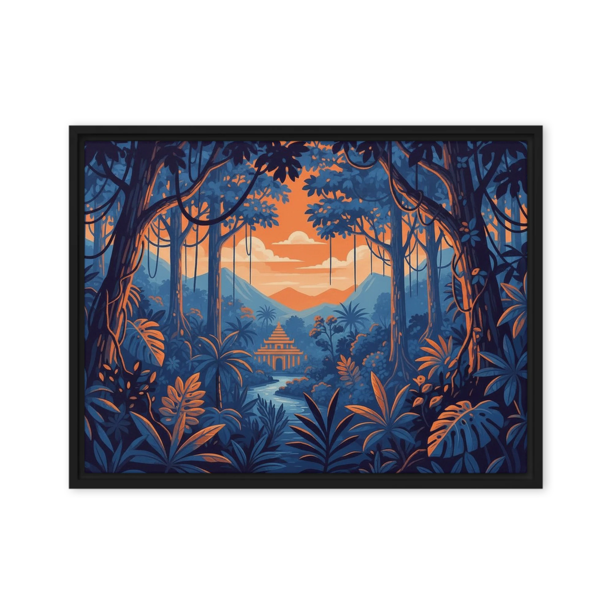 Jungle Pagoda Sunset
