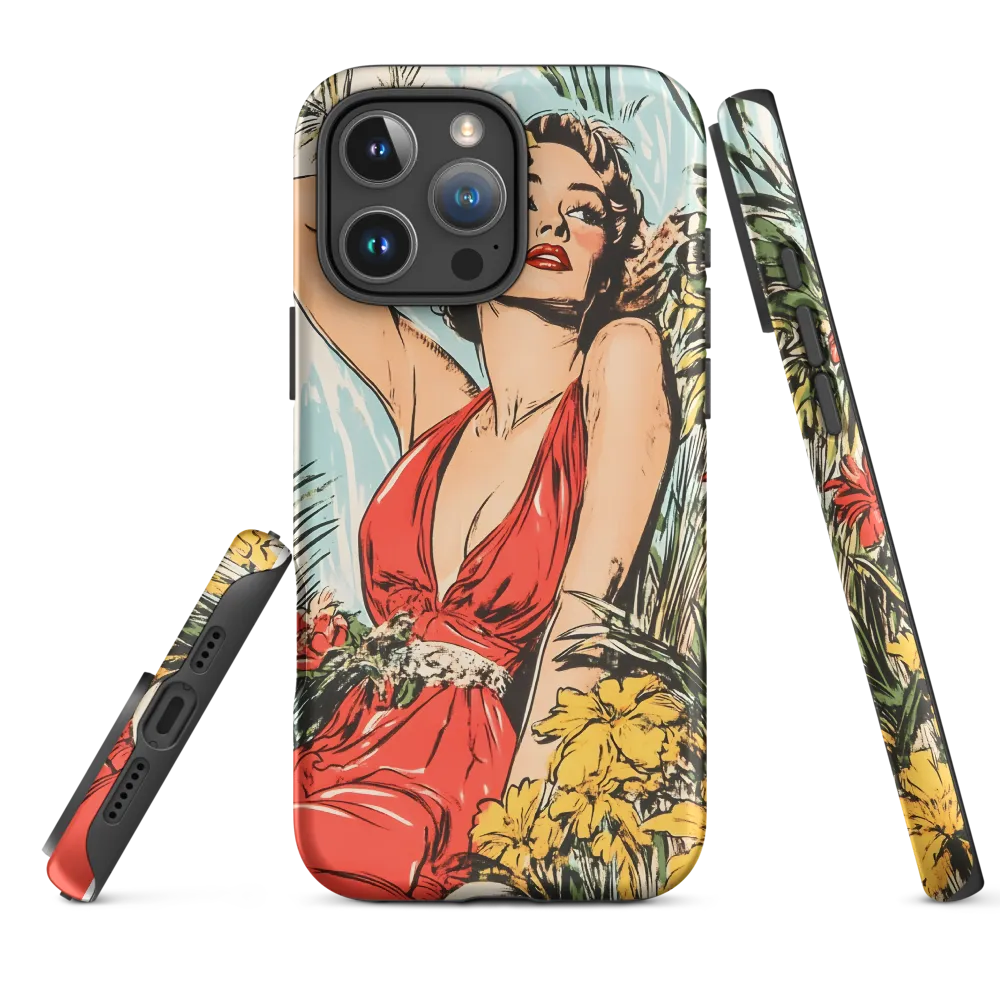 Vintage Tropical Woman Illustration