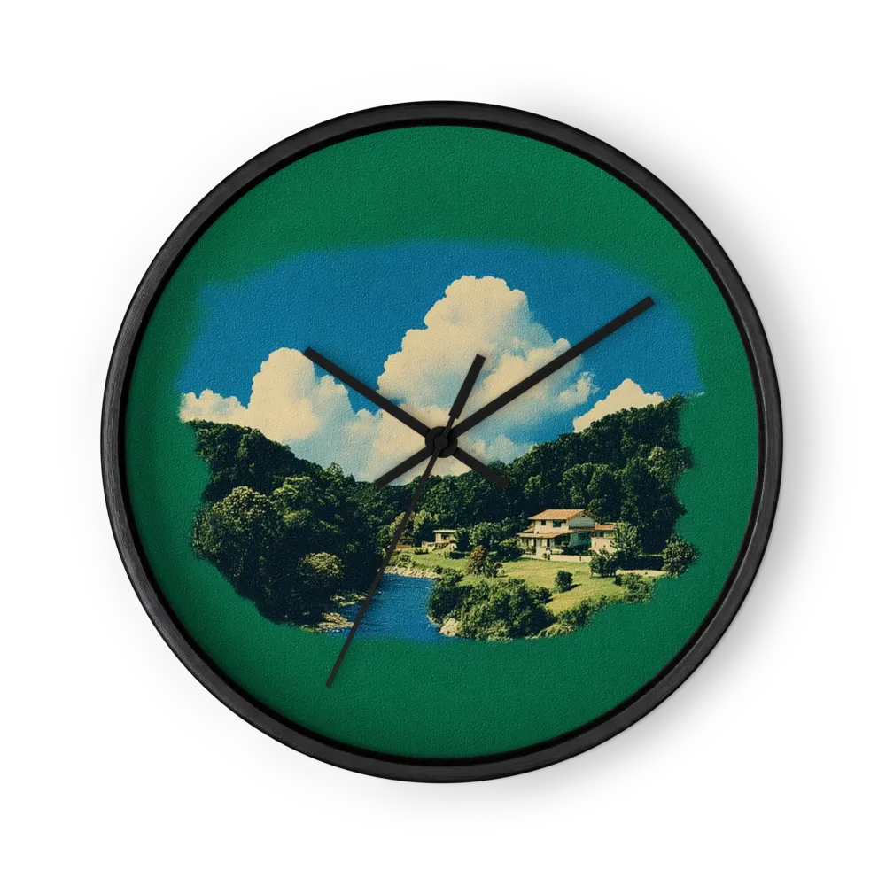 Countryside River House | Wall Clock