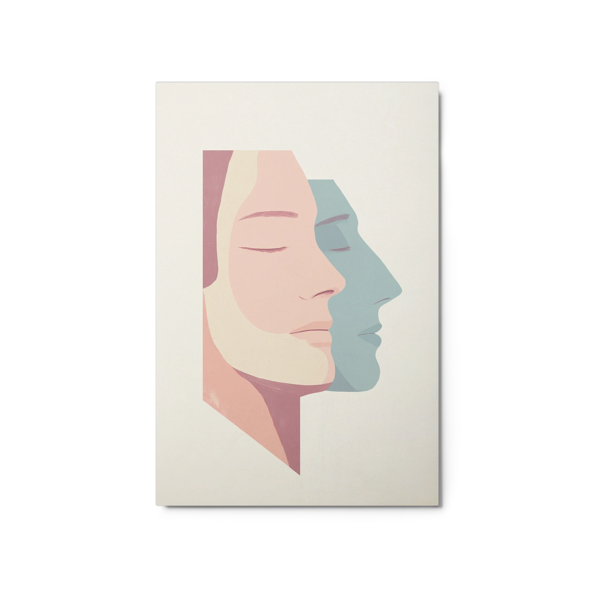 Minimalist Face Profiles Illustration