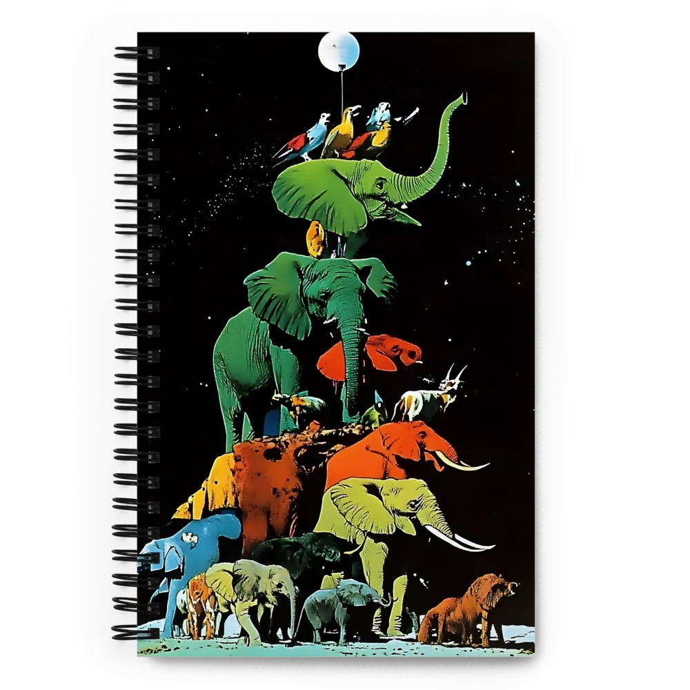 Cosmic Elephant Tower 
 Spiral Notebook | 140 pages
