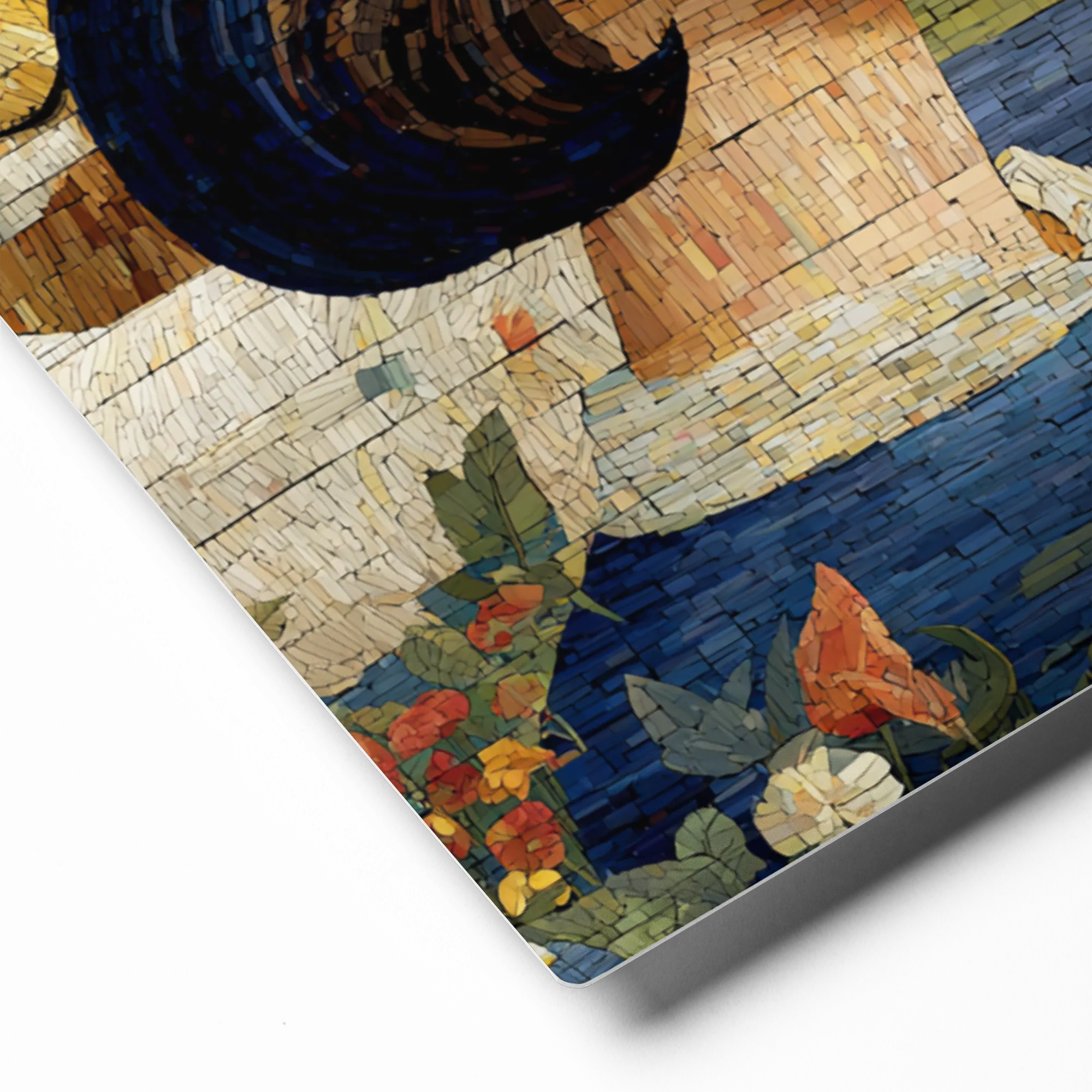 Serene Mosaic: Woman and Wildlife | Art Print