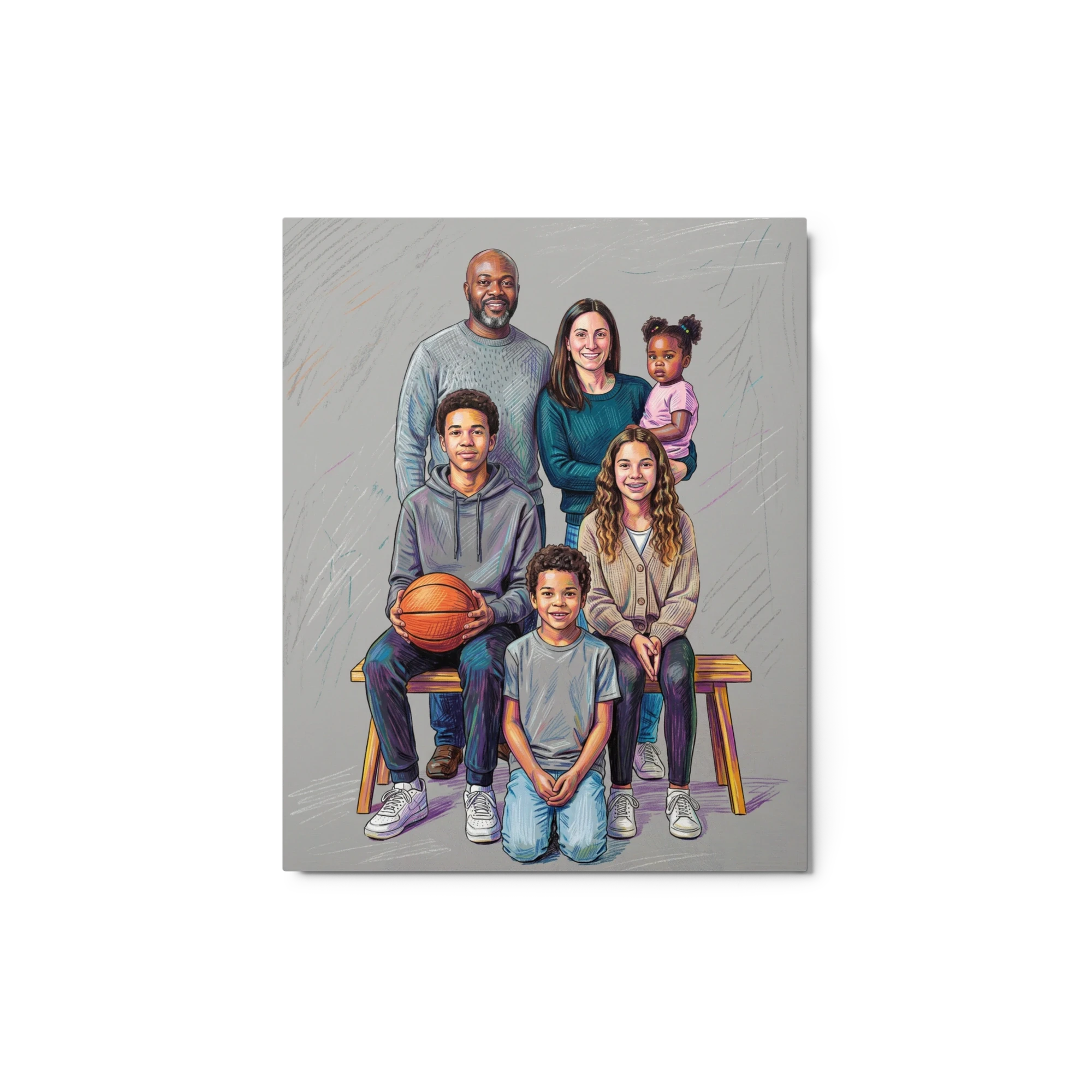 Family Portrait — Colored Pencil