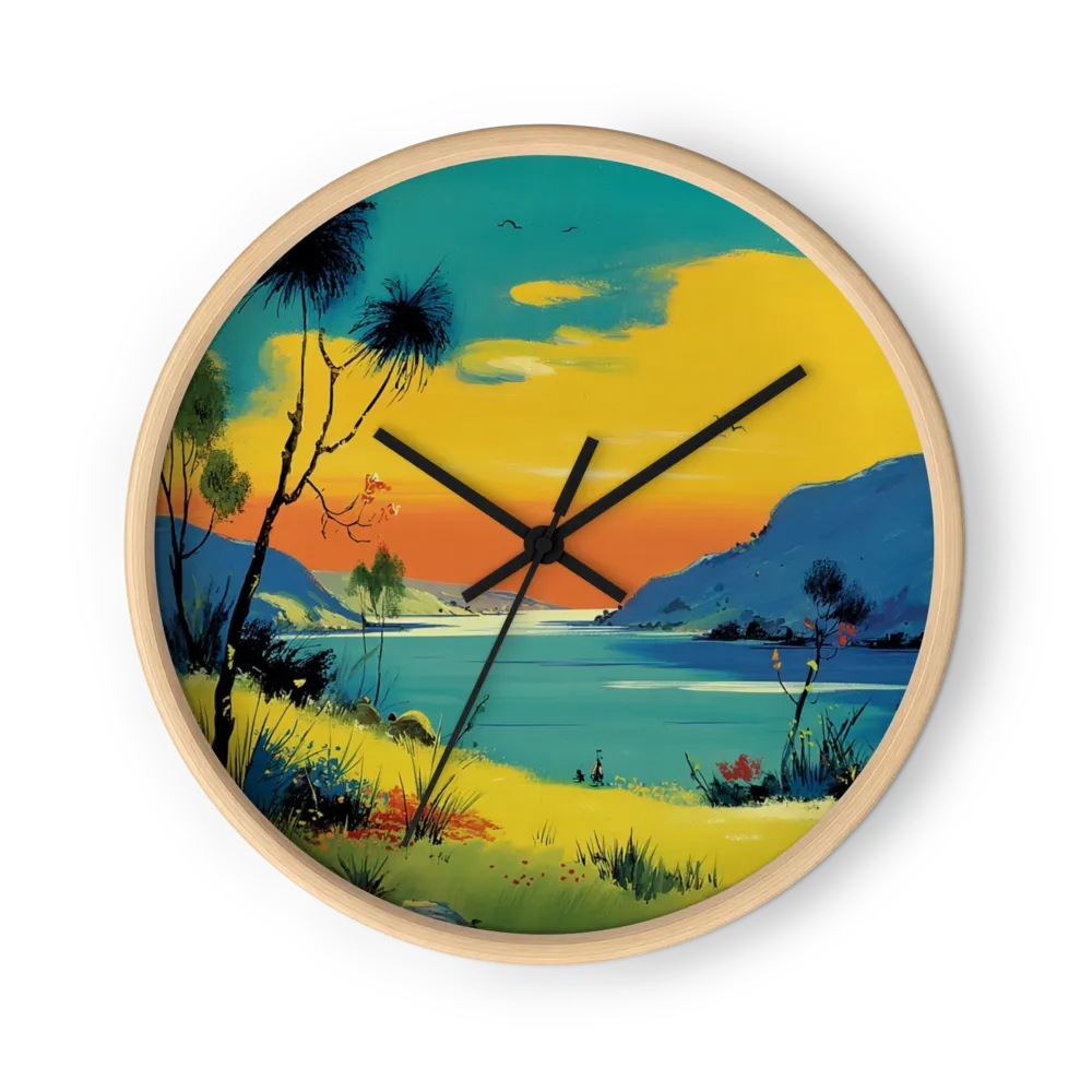 Picture-Book Coasts In Teal And Lemon — Gouache Coves, 1950s Colour