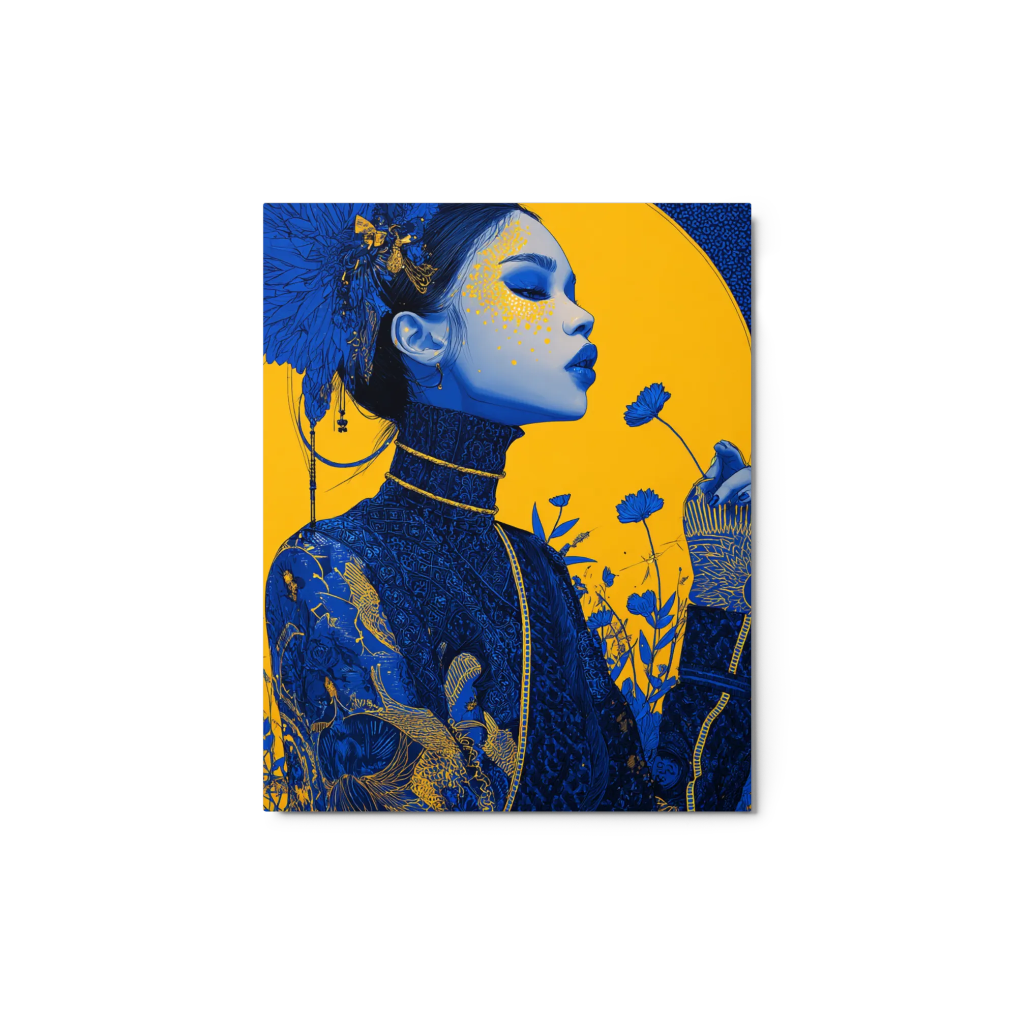 Azure Profile 
 Poster with Red oak Frame | 10″x 10″