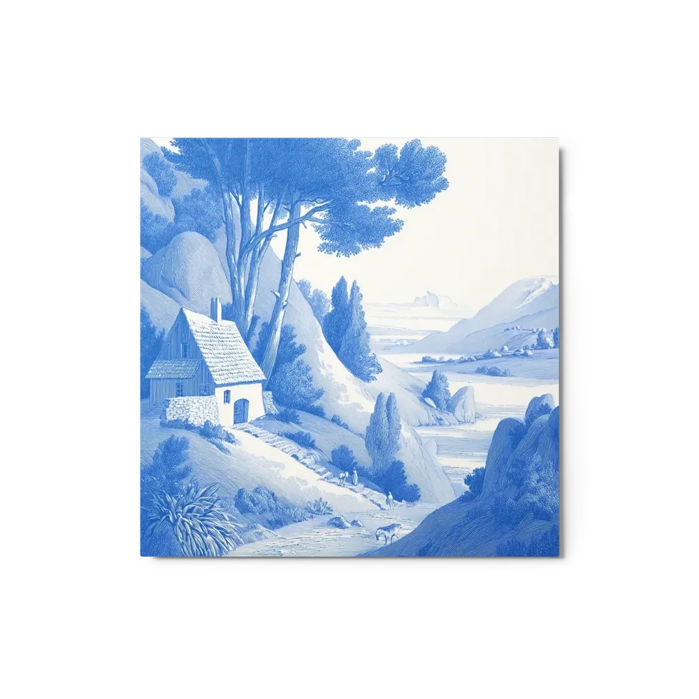 Blue Country Cottage | Art Print