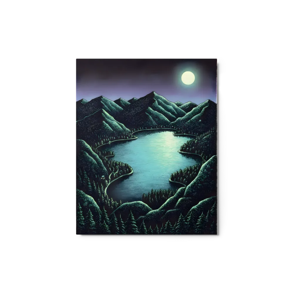 Moonlit Alpine Lake Nocturne