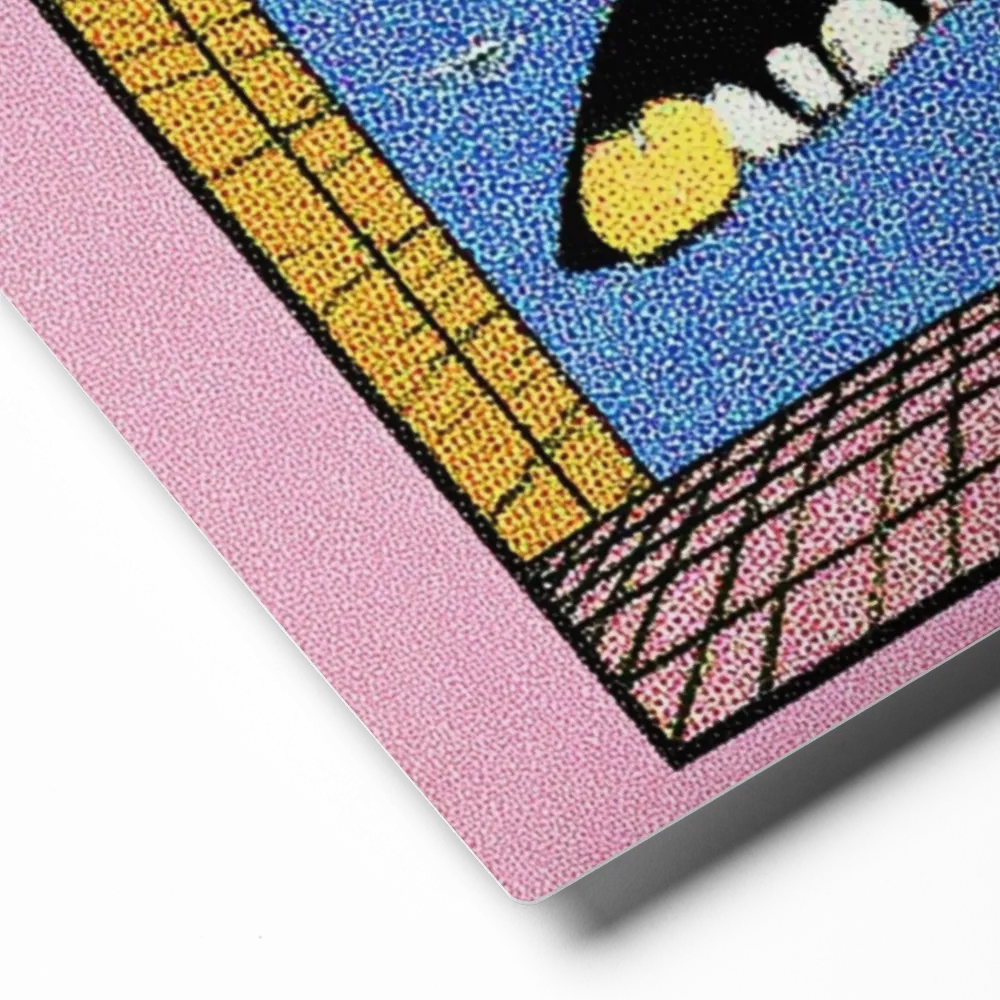 Blue Monster in Grid | Art Print