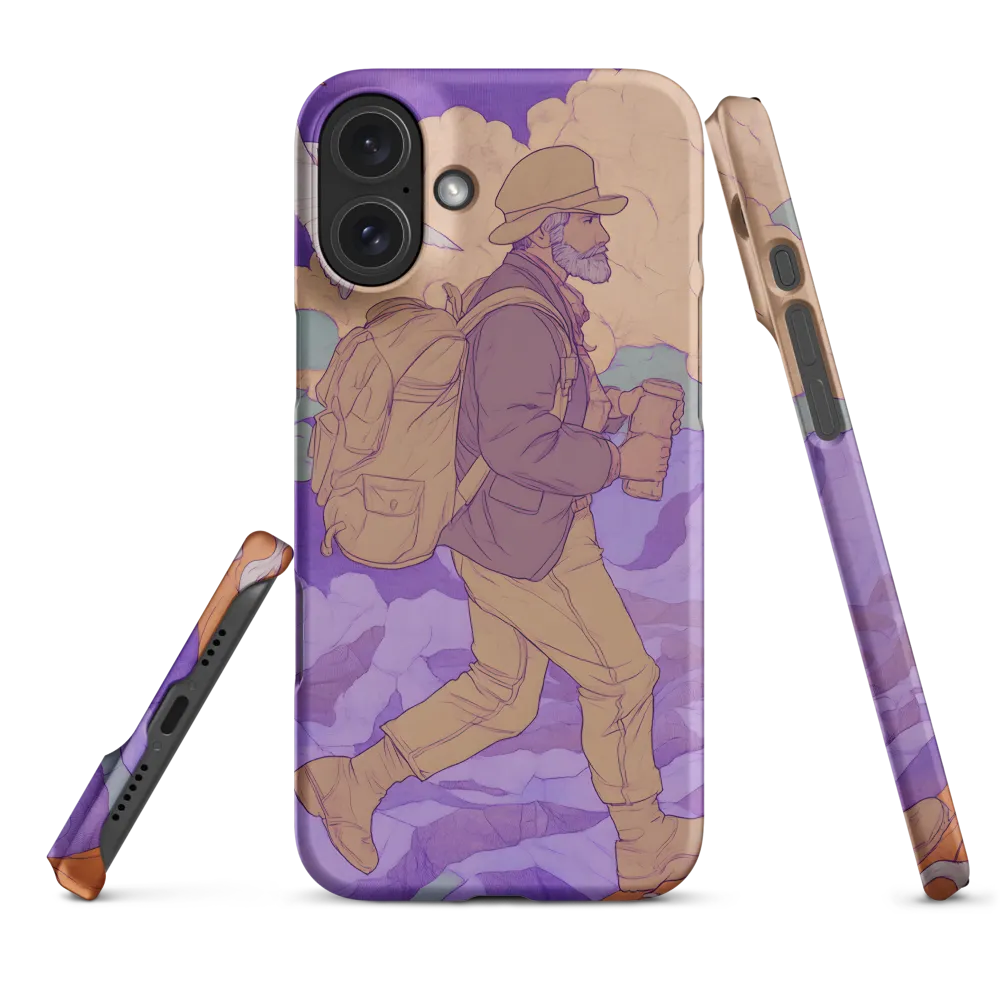 Hiker in Colorful Landscape | Phone Case