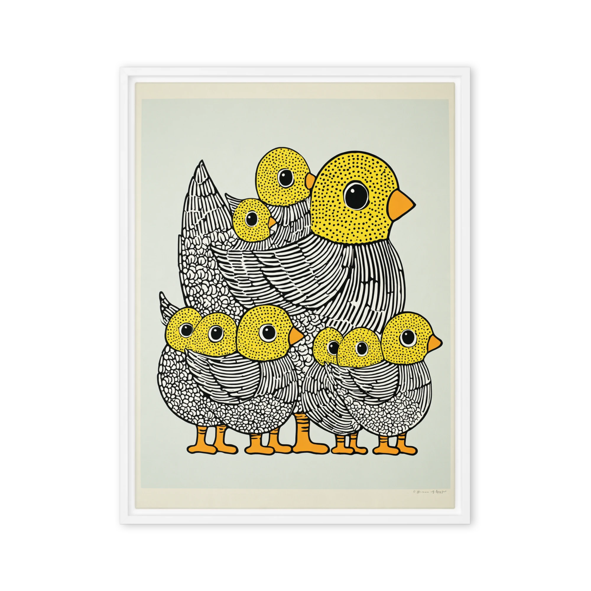 Golden Chicks Family | Art Print