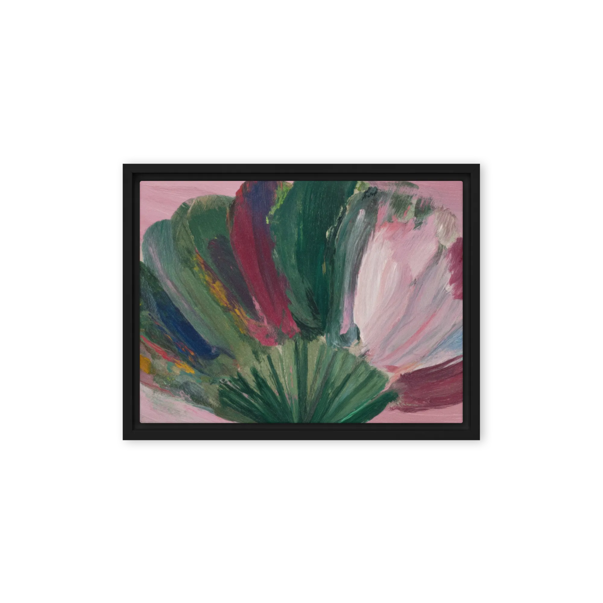 Fanned Palette 
 Canvas with White Frame