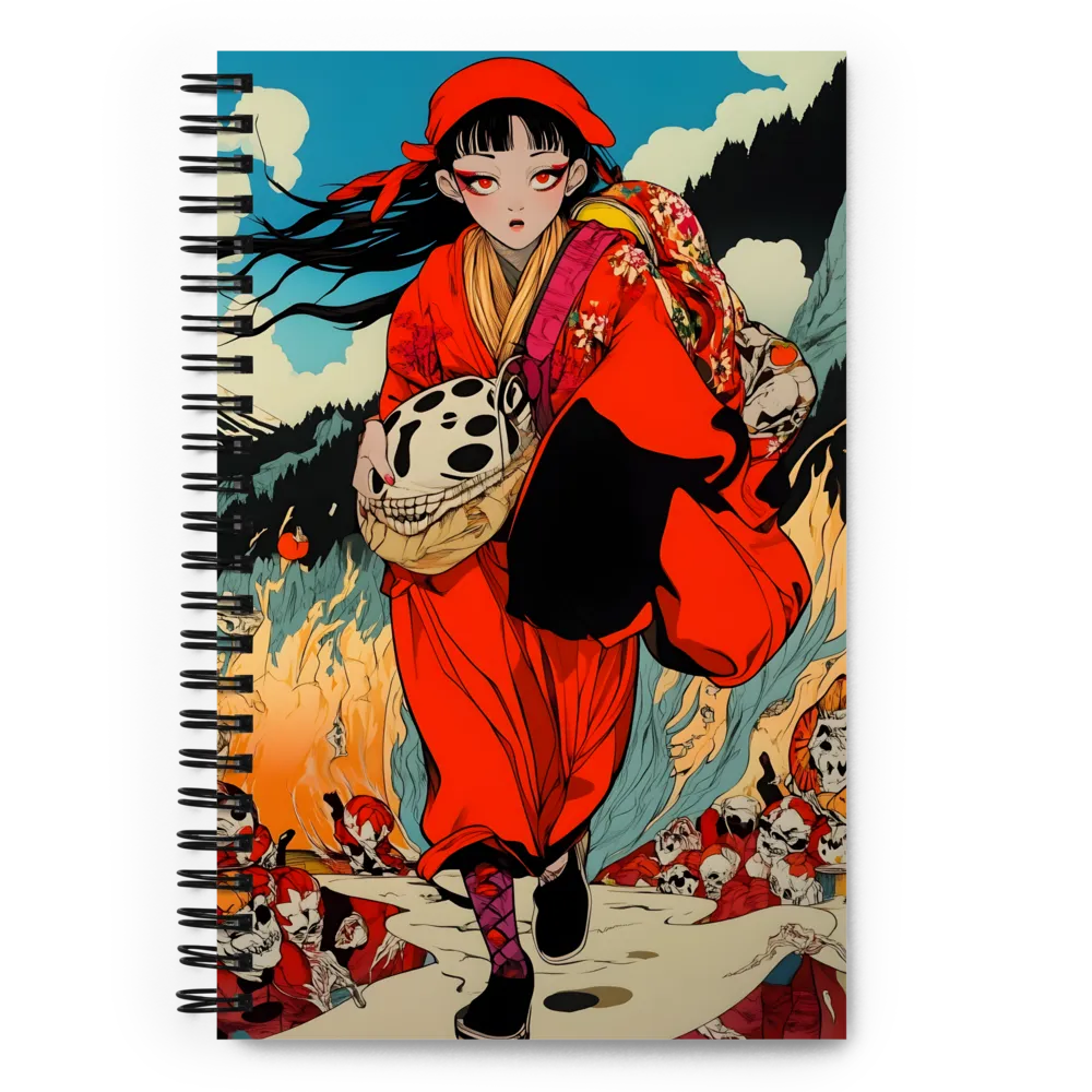 The Traveler and the Skulls 
 Spiral Notebook | 140 pages