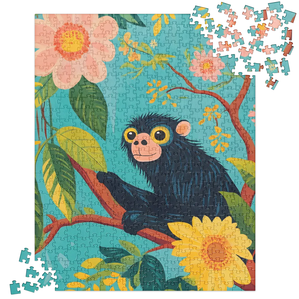 Joyful Encounter in a Floral Paradise