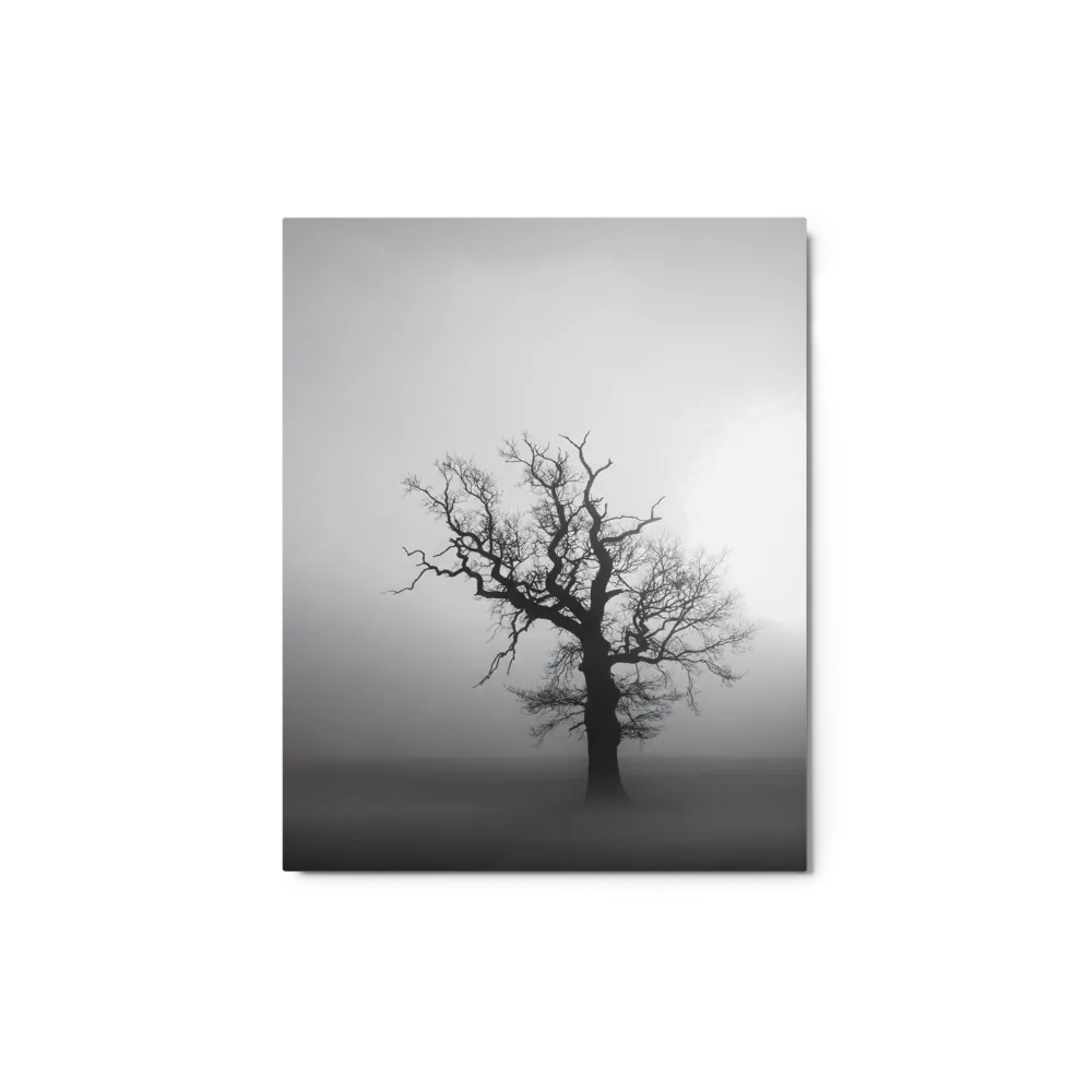 Solitary Tree in Fog 
 Poster with White Frame | 12″x 16″