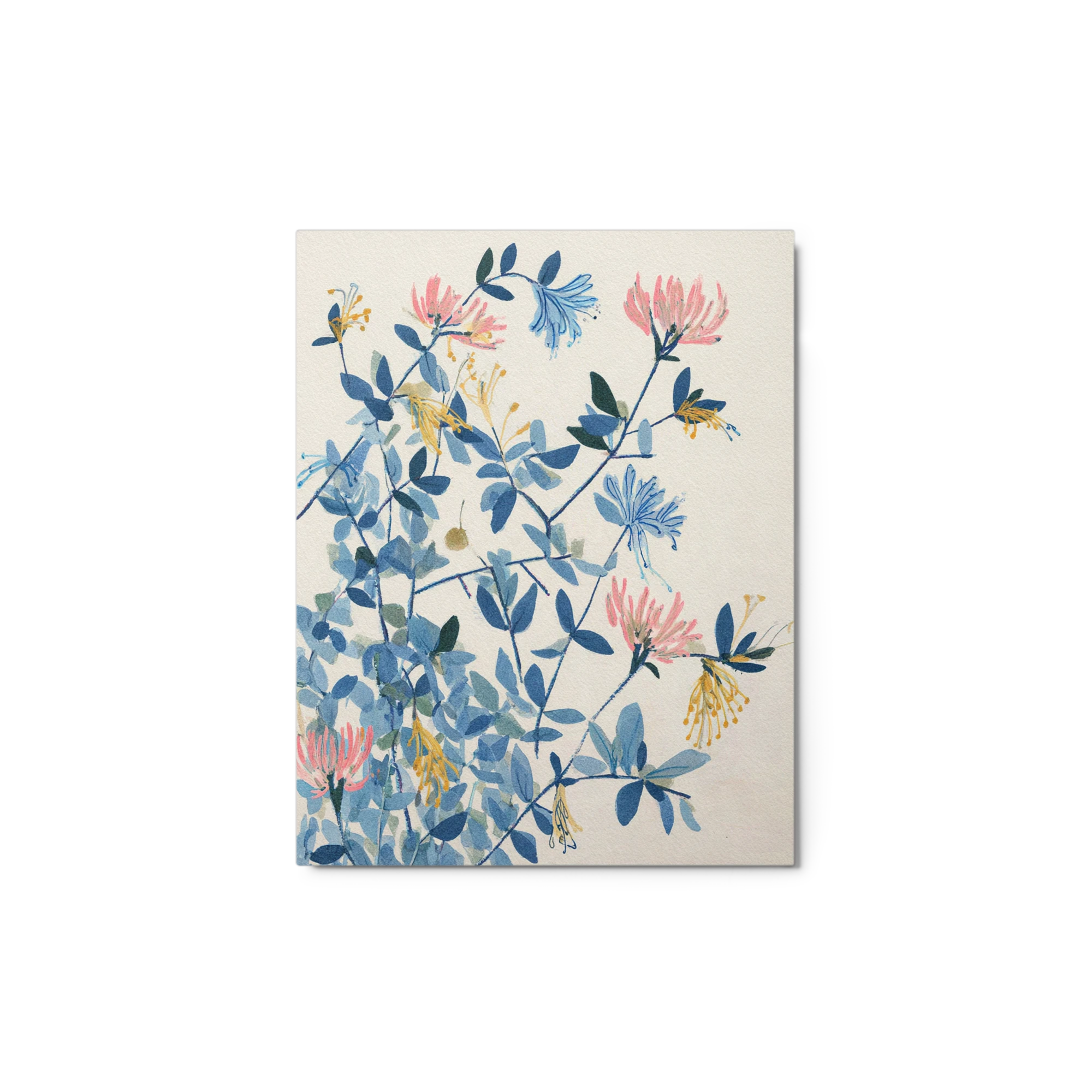 Honeysuckle in Blue and Pink