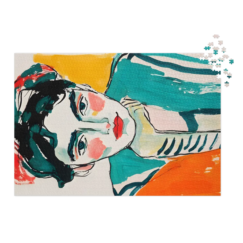 Pensive Expression 
 Jigsaw Puzzle in Tin Box