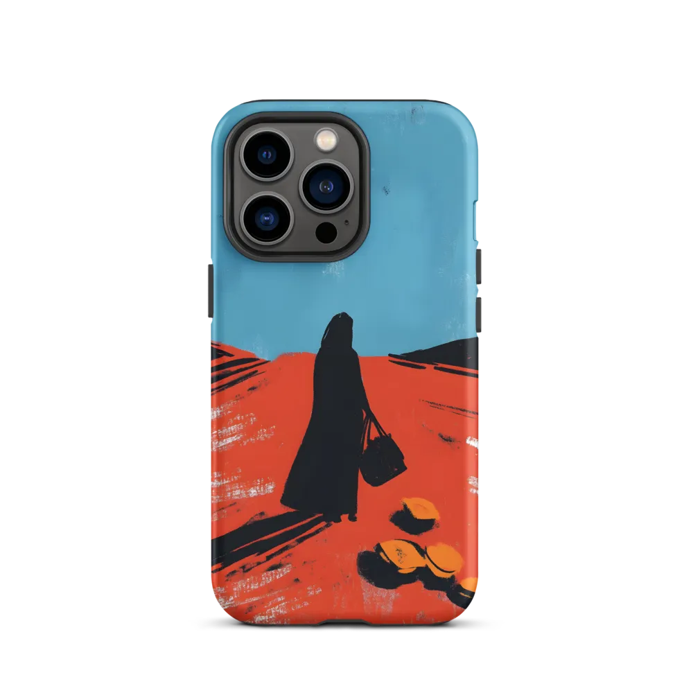 Solitary Figure in Desert Landscape | Phone Case