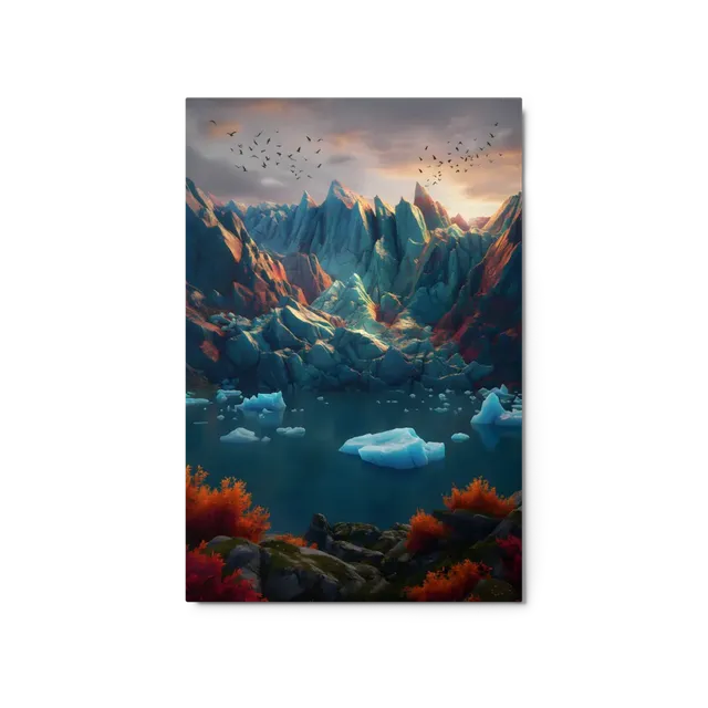 Crimson Peaks, Azure Depths | Art Print