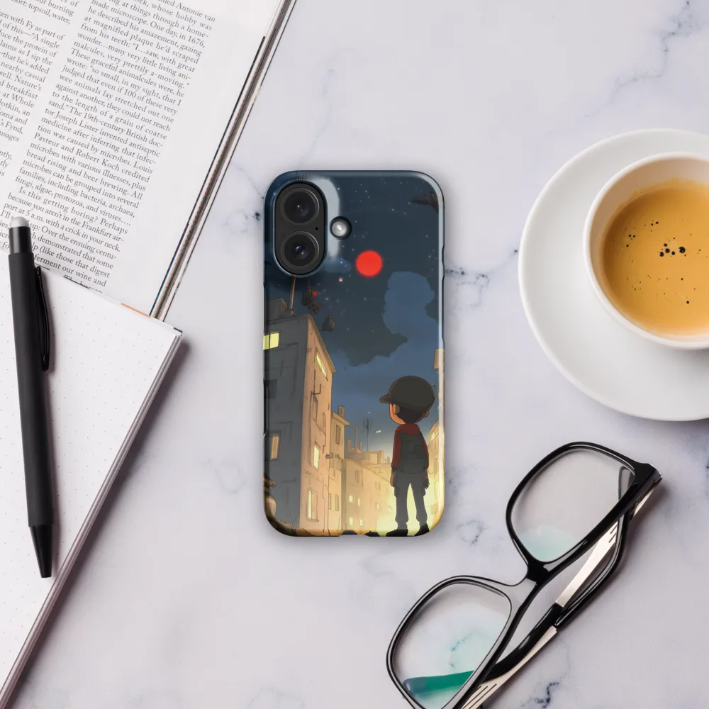 Stargazer in Dystopian City 
 iPhone 14 Plus | Tough Case