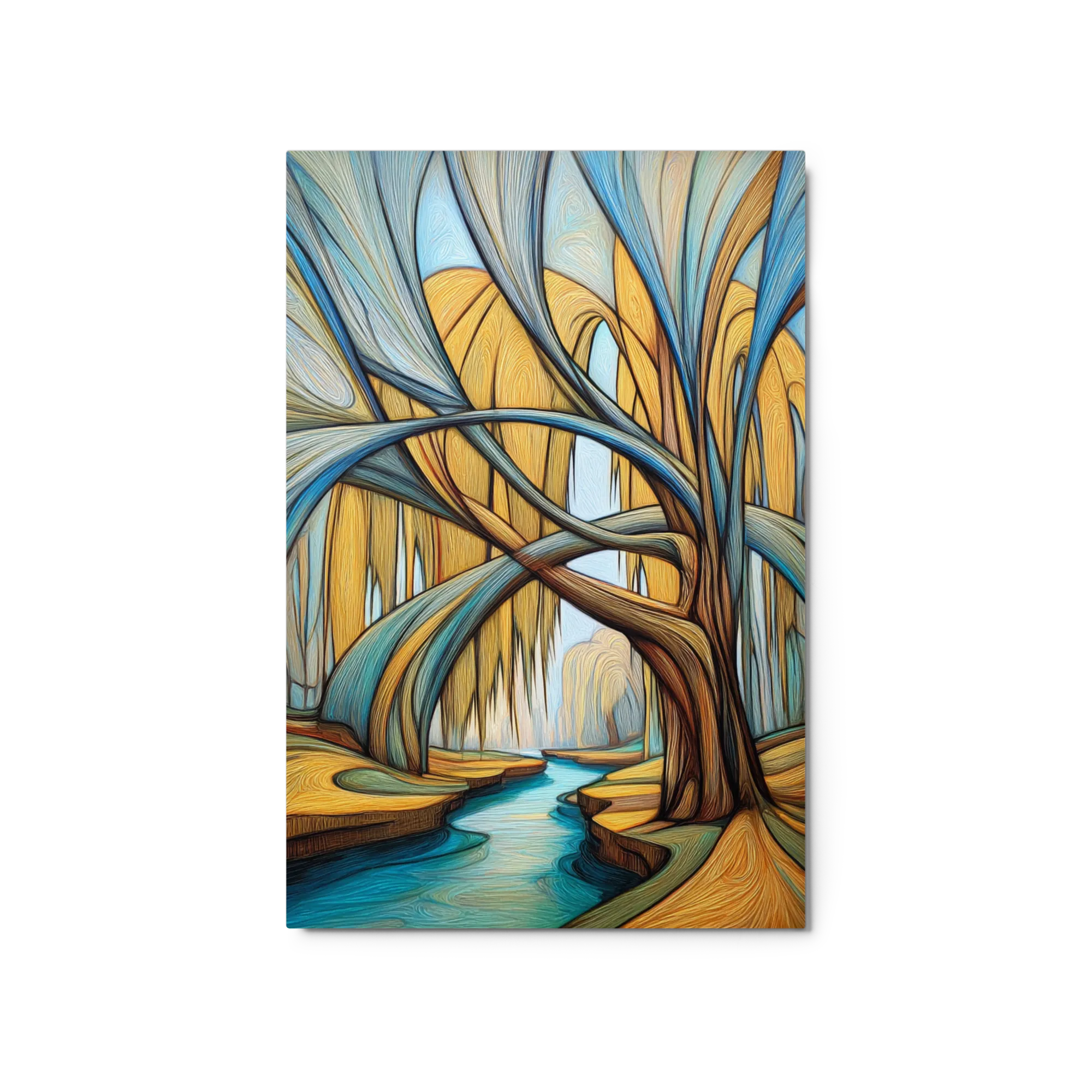 Whispering Willows by the Stream